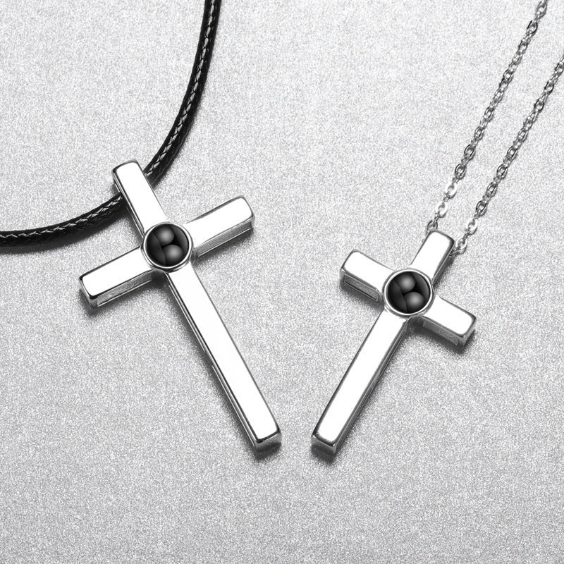 Cross Custom Photo Necklace