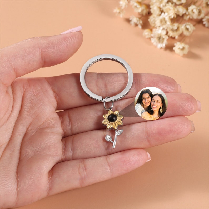 Sunflower Photo Keyring