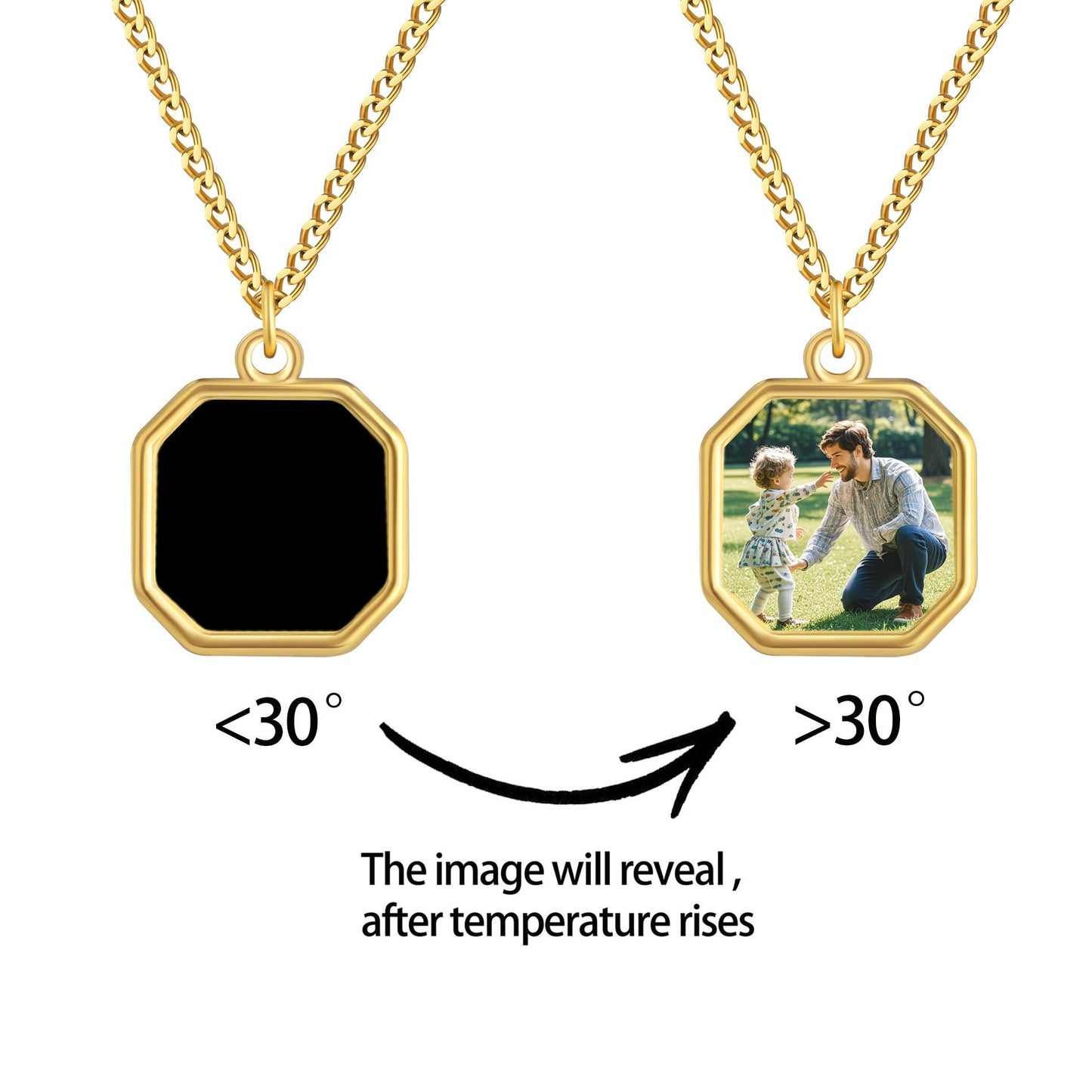 Heat-Activated Photo Necklace - Magic Photo Necklace