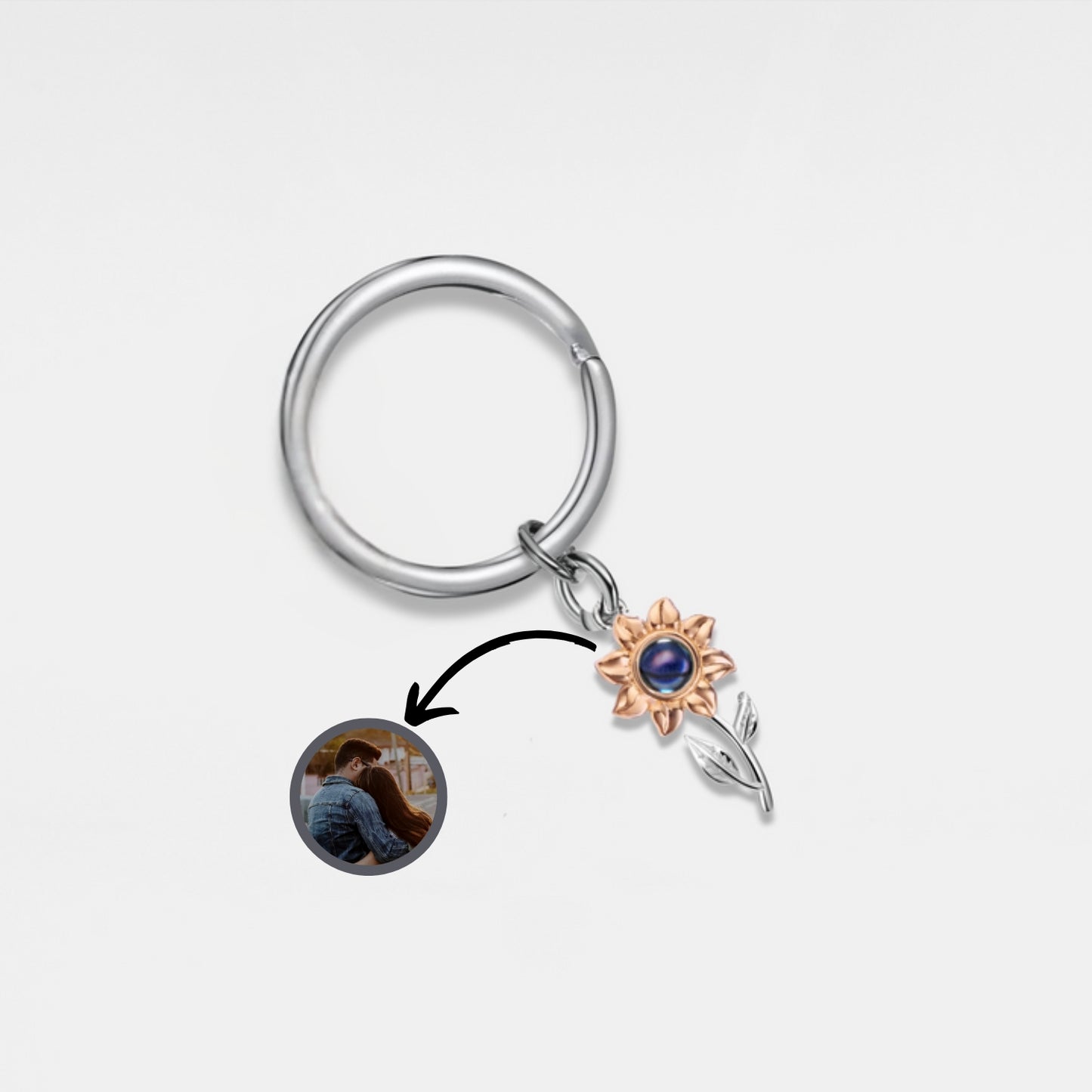 Sunflower Photo Keyring