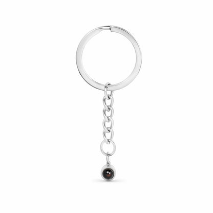 Personalized Circle Photo Projection Keychain