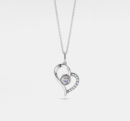 Custom Heart Photo Projection Necklace