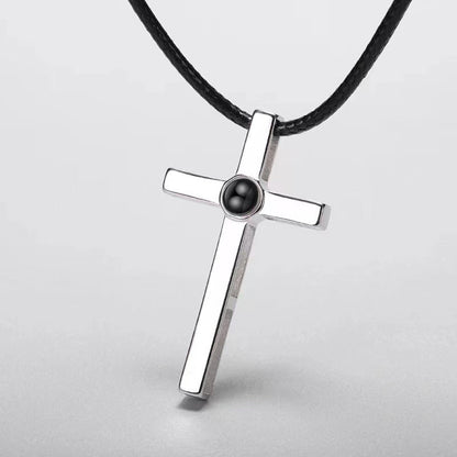 Cross Custom Photo Necklace