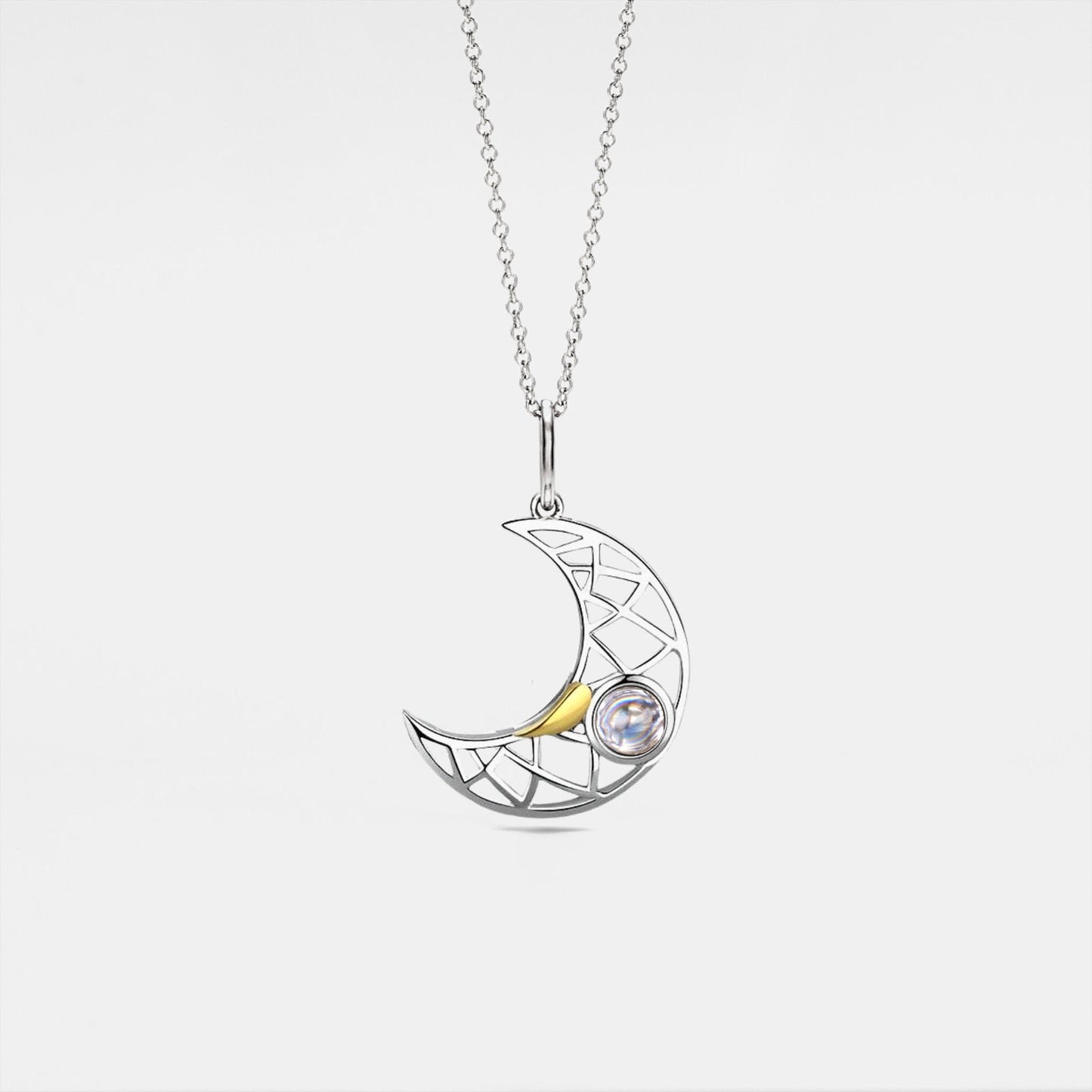 Sun Moon Photo Projection Necklace