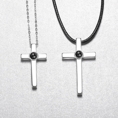 Cross Custom Photo Necklace