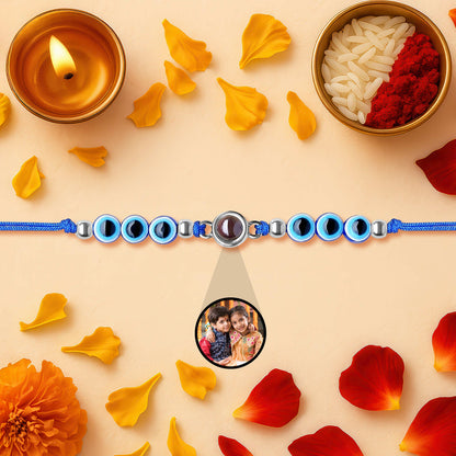 Evil Eye Personalized Photo Bracelet