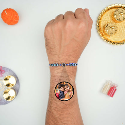 Evil Eye Personalized Photo Bracelet