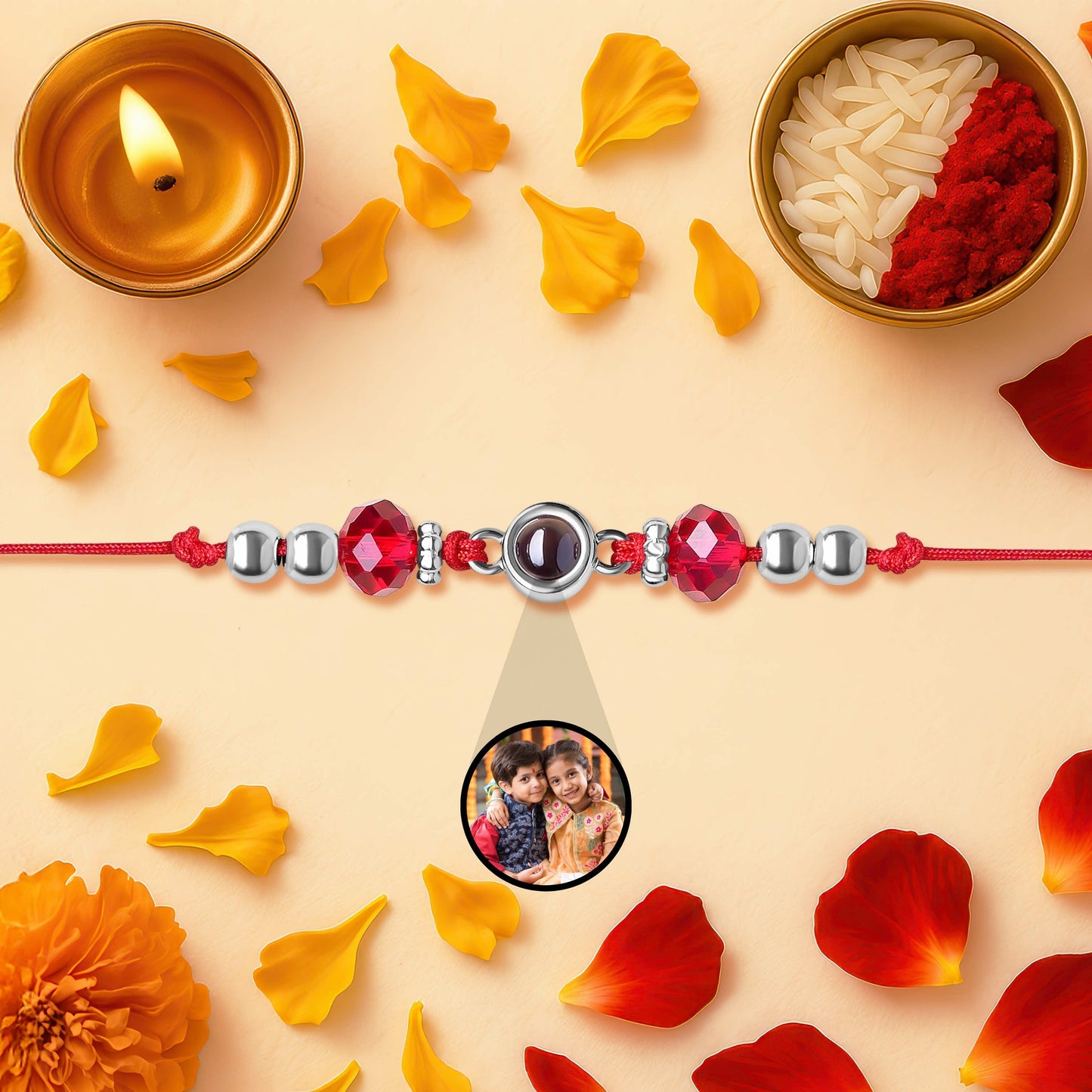 Unique Custom Photo Projection Rakhi