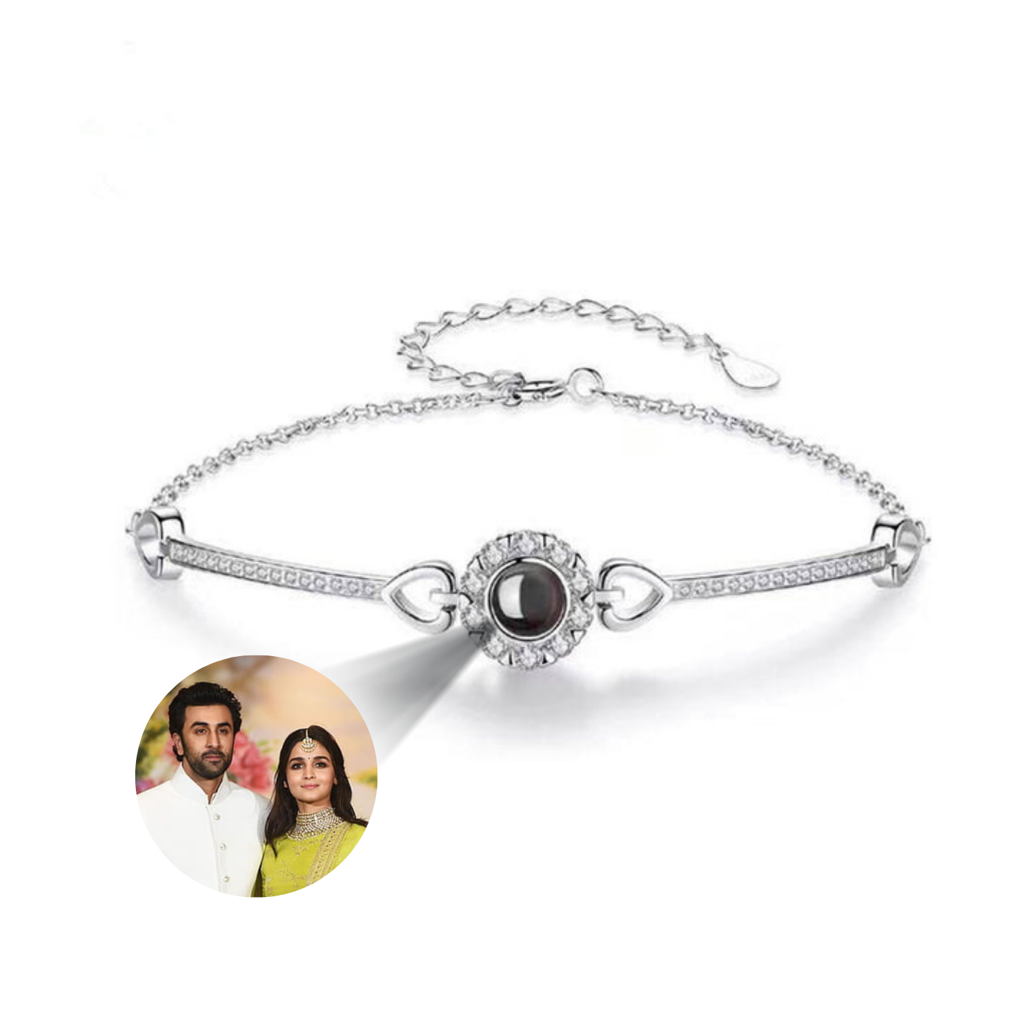 Amazon.com: Hymiky Upgraded Material Custom Bracelets with Picture inside,  Circle Photo Projection Bracelet Customized Memorial Gifts for  Women/Men/Family/Couple/Dog/Cat (Black): Clothing, Shoes & Jewelry