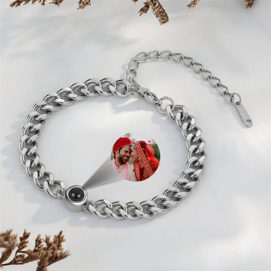 Custom Chain Photo Projection Bracelet