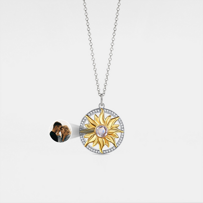 Sunflower Photo Projection Necklace