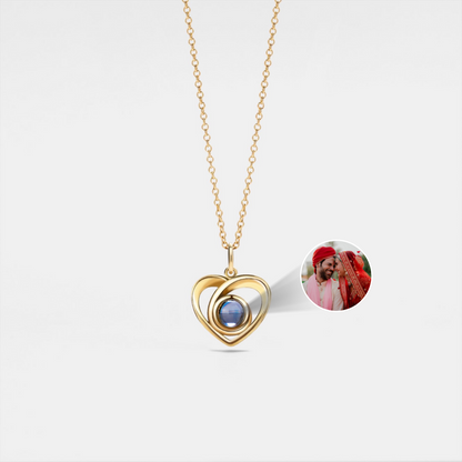 Personalized Necklace Heart Pendant Projection Necklace Heart