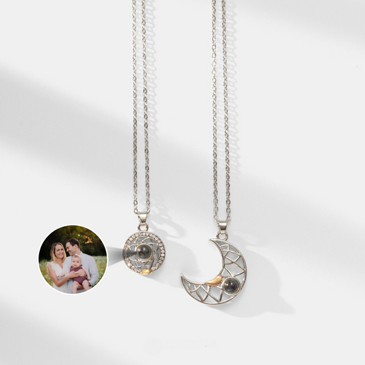 Sun Moon Photo Projection Necklace