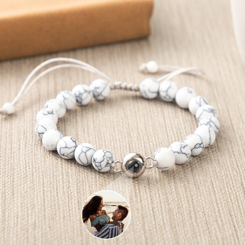 Personalized Stone Photo Bracelet