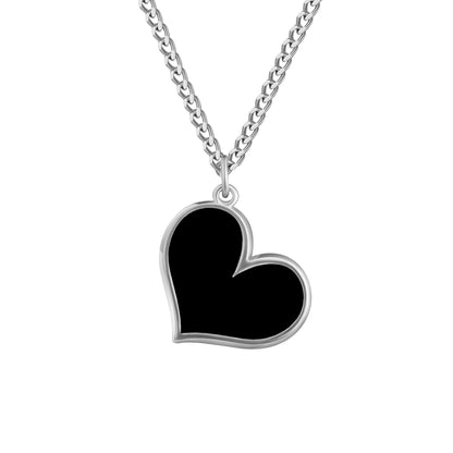 Slant Heart - Heat Activated Photo Necklace