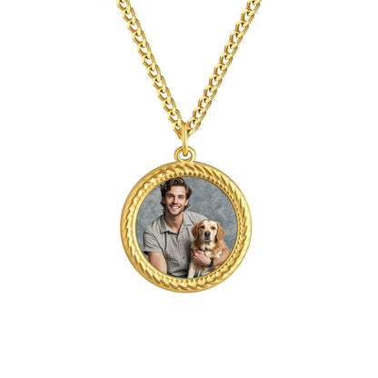 Heat-Activated Circle Photo Necklace - Magic Photo Necklace