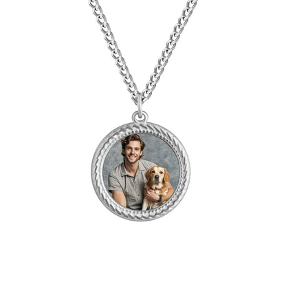Heat-Activated Circle Photo Necklace - Magic Photo Necklace